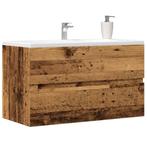 vidaXL Badkamerwandkast 80x38,5x45 cm bewerkt hout oud, Huis en Inrichting, Badkamer | Badkamermeubels, Verzenden, Nieuw
