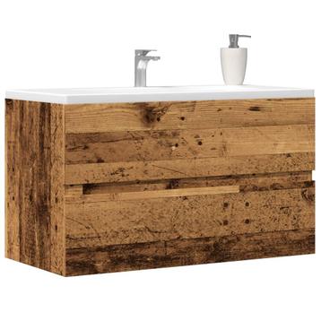 vidaXL Badkamerwandkast 80x38,5x45 cm bewerkt hout oud, Huis en Inrichting, Badkamer | Badkamermeubels, Verzenden, Nieuw