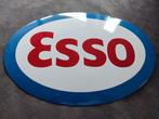 ExxonMobil - Esso Oil gas station enamel sign Emailschild, Antiek en Kunst, Antiek | Wandborden en Tegels