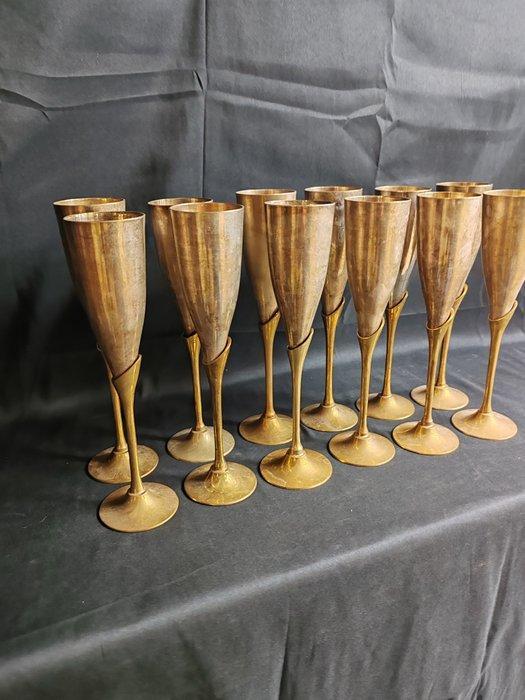 Champagneglas - zilveren metaal, Antiek en Kunst, Antiek | Meubels | Tafels