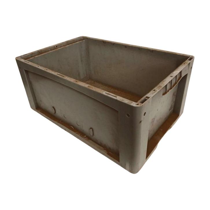 Stapelbak 600x400x270 mm euronorm grijs pp gebruikt, Zakelijke goederen, Kantoor en Winkelinrichting | Magazijn, Stelling en Opslag