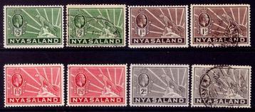 Nyassaland 1934/1963 - ensemble dactions - Stanley Gibbons