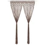 Macrame Gordijn Taupe 140x240cm - Retour deal! - Laatste..., Nieuw, Overige kleuren, 100 tot 150 cm, Verzenden