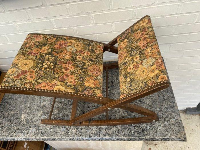 Repose-pied - Bois - Repose-pieds réglable, Antiquités & Art, Curiosités & Brocante