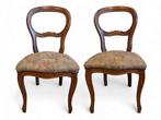Chaise (2) - Noyer - Style Louis-Philippe, Antiek en Kunst