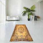 Vintage jaune fait main - Tapis - 222 cm - 118 cm - avec
