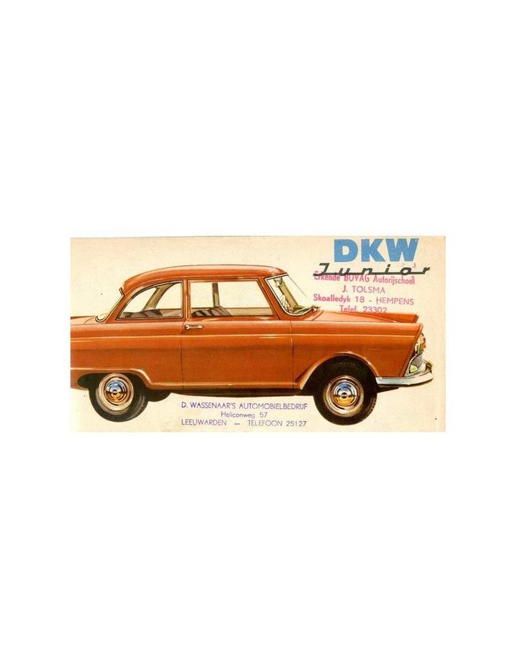 1960 DKW JUNIOR BROCHURE NEDERLANDS, Boeken, Auto's | Folders en Tijdschriften, Ophalen of Verzenden