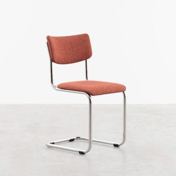 Buisframe stoelen met stof naar wens - zwart of chroom frame