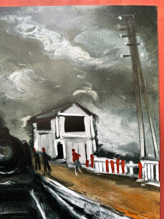 Maurice De Vlaminck (1876-1958) - Départ imminent du train, Antiquités & Art, Antiquités | Autres Antiquités