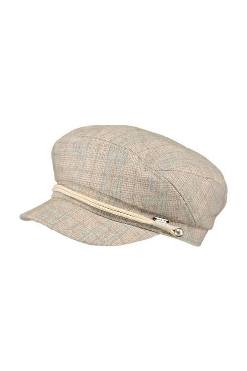 Barts geruite schipperspet Qadly lichtgrijs/beige (Sjaals), Kleding | Dames, Mutsen, Sjaals en Handschoenen, Nieuw, Verzenden