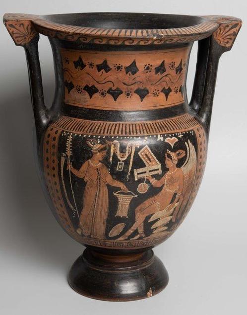 Magna Graecia, Apulië. Keramiek Zuilkrater. 4e eeuw v.Chr., Verzamelen, Mineralen en Fossielen