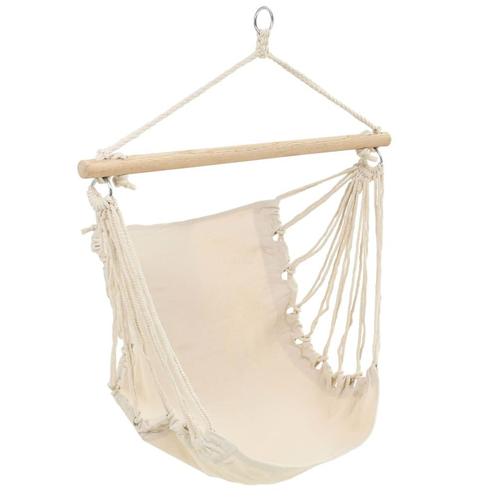 vidaXL Hangstoel creme wit (large), Tuin en Terras, Hangmatten, Nieuw, Verzenden