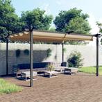 vidaXL Tuinprieel met uittrekbaar dak 4x3 m taupe, Tuin en Terras, Verzenden, Nieuw