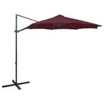 vidaXL Zweefparasol met paal en LED-verlichting 300 cm, Tuin en Terras, Verzenden, Nieuw
