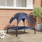 vidaXL Verhoogd Hondenbed Marineblauw Staal, Doek 76 x 62 x, Dieren en Toebehoren, Verzenden, Nieuw