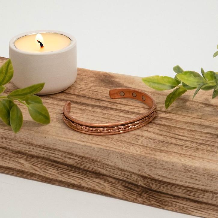 Koperen gezondheids-klemarmband met 6 magneten, Sports & Fitness, Produits de santé, Wellness & Bien-être, Enlèvement ou Envoi