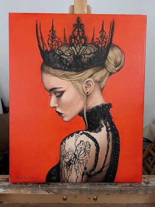Mihai Pandelescu - The Scarlet Queen, Antiek en Kunst, Kunst | Schilderijen | Modern