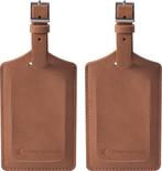 2dekans | EverNeeds Bagagelabel - PU Leer - Bruin - 2 Stuks, Ophalen of Verzenden, Nieuw