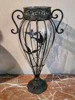 Vase - Style Art nouveau avec libellule et motifs floraux -