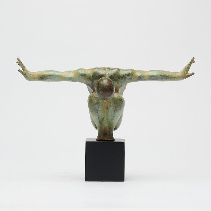 sculptuur, NO RESERVE PRICE - Bronze Sculpture of a Olympic, Antiek en Kunst, Kunst | Designobjecten