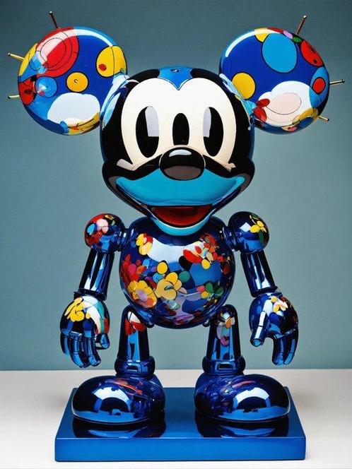 Hiroshi (1981) - Flower Ceramic Mickey Robot (Oeuvre unique), Antiek en Kunst, Kunst | Schilderijen | Modern