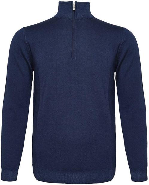 R2 Half Zip Trui Merinowol Navy maat Maat 52/54 (L) Heren, Vêtements | Hommes, Pulls & Vestes, Envoi