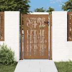 vidaXL Poort met bamboe-ontwerp 105x130 cm cortenstaal, Verzenden, Nieuw