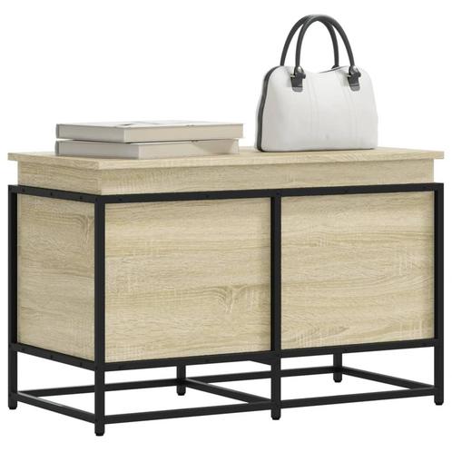 vidaXL Opbergbox met deksel 80x40x51,5 cm bewerkt hout, Doe-het-zelf en Bouw, Kratten en Dozen, Nieuw, Verzenden