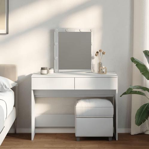 vidaXL Kaptafel met LED 100x40x130 cm wit, Huis en Inrichting, Tafels | Kaptafels, Nieuw, Verzenden