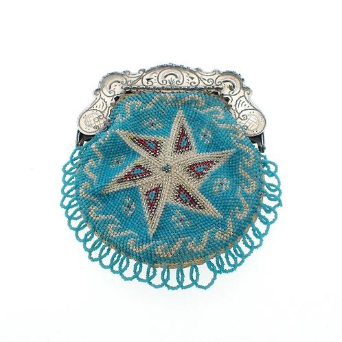 Beursje met zilveren handvat | 1907 (vintage accessoires), Antiek en Kunst, Antiek | Zilver en Goud, Zilver, Ophalen of Verzenden