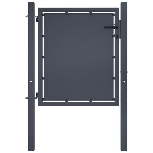 vidaXL Poort 100x100 cm staal antraciet, Tuin en Terras, Tuinpoorten, Nieuw, Verzenden