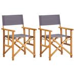 vidaXL Regisseursstoelen 2 st massief acaciahout, Verzenden, Nieuw