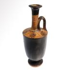 Oud-Grieks Terracotta Zolder Black-Ware Lekythos (ex