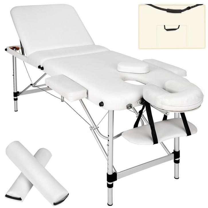 tectake 3 zones massagetafel-set met 5cm matras, rolkussens, Sport en Fitness, Massageproducten, Verzenden