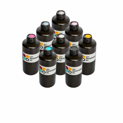 Complete kleuren set UV-inkt voor UV-printer 8x1000ml, Computers en Software, Printerbenodigdheden