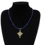 Lapis lazuli - Keltisch kruis, Maan - Spirituele connectie