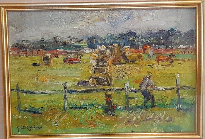Guido Casciaro (1900-1963) - Lavoro nei campi, Antiek en Kunst, Kunst | Schilderijen | Klassiek