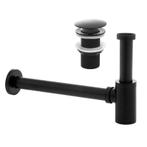 Universele Sifon Zwart | Klik-Klak | OP=OP, Nieuw, Ophalen of Verzenden, Inox, Minder dan 50 mm