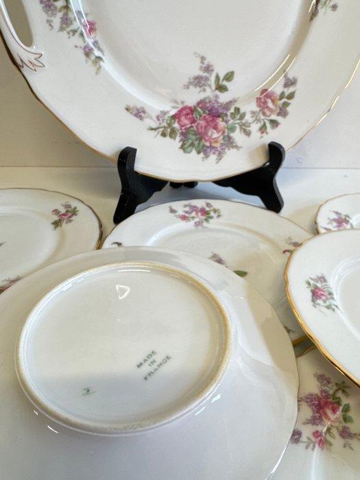 Dessertservies (8) - Roses et Fleurs sauvages, Desserts, Antiek en Kunst, Curiosa en Brocante