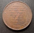 Frankrijk. Monnaie de Confiance. Monneron de 5 Sols 1792, Postzegels en Munten