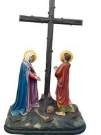 Golgota kruis - Antiek - gips en hout - 1900-1910, Antiek en Kunst