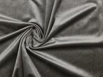 10 meter fluweel stof - Grijs - 150cm breed, Verzenden
