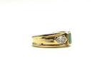 Ring - 18 karaat Geel goud - 0.75ct. tw. Smaragd - Diamant, Handtassen en Accessoires, Ringen, Nieuw