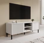 Meubella | TV-Meubel wit 150x41x50 cm | Met kleppen, Overige materialen, Verzenden, 150 tot 200 cm, Nieuw