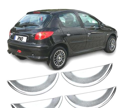 COQUES POIGNÉES DE PORTE POUR PEUGEOT 206 98- CHROMÉ MAT, Auto-onderdelen, Carrosserie, Verzenden