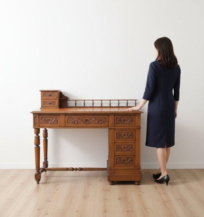 Bureau - imitatieleer - Italiaans bureau Intagl, Antiek en Kunst, Antiek | Overige Antiek