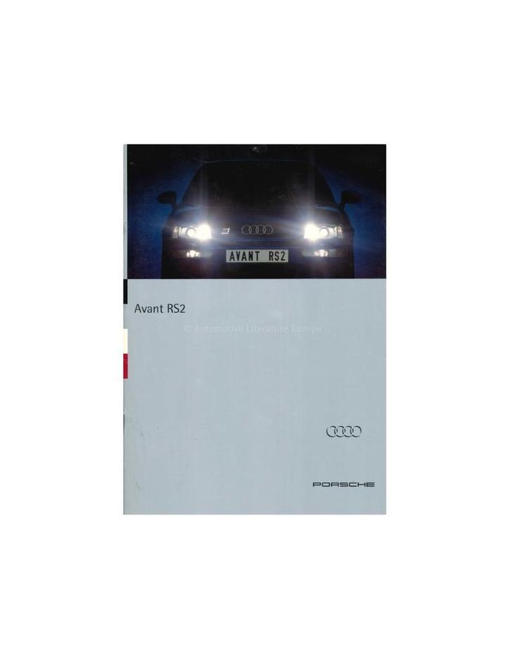 1994 AUDI RS2 AVANT BROCHURE DUITS, Boeken, Auto's | Folders en Tijdschriften, Ophalen of Verzenden