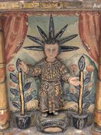 Beeld, Antiker Hausaltar mit Jesuskind – Holz geschnitzt und, Antiek en Kunst