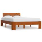 vidaXL Bedframe met hoofdbord grenenhout honingbruin 140x200, Huis en Inrichting, Slaapkamer | Bedden, Verzenden, Nieuw