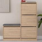 2dekans | Dude Schoenenkast | 100% MELAMINE | Eiken - Asir, Huis en Inrichting, Kasten | Schoenenkasten, Ophalen of Verzenden